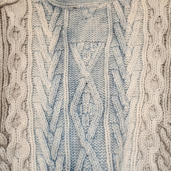 We The Free Blue Rain Cable Knit Sweater Vest - Picture 5 of 6